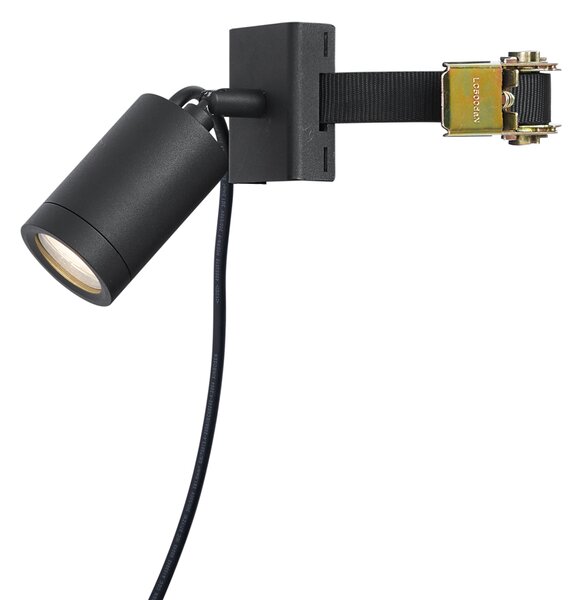 Spot exterior negru pentru copac GU10 50mm rotativ și înclinabil IP65 - Solo