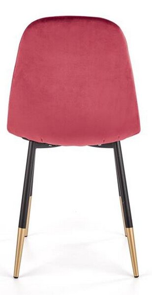 Scaun tapitat K379, rosu, 45x48x88 cm