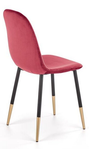 Scaun tapitat K379, rosu, 45x48x88 cm