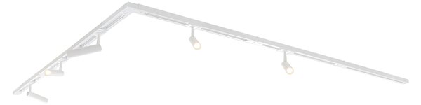 Sistem de iluminat cu șină modern cu 5 spoturi alb monofazat GU10 35mm - Iconic Jeana Luxe