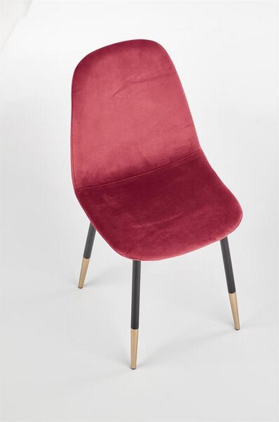 Scaun tapitat K379, rosu, 45x48x88 cm