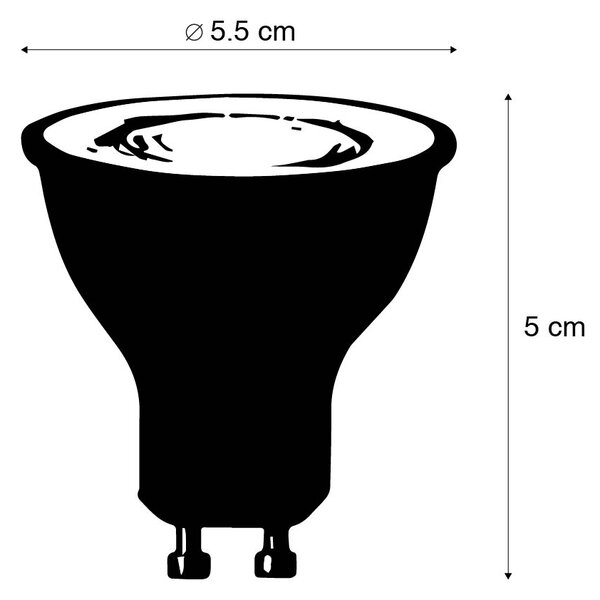 Set de 5 becuri LED GU10 8.5W 950lm 3000K