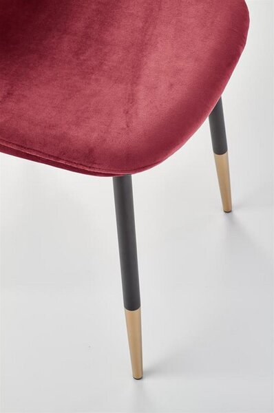 Scaun tapitat K379, rosu, 45x48x88 cm