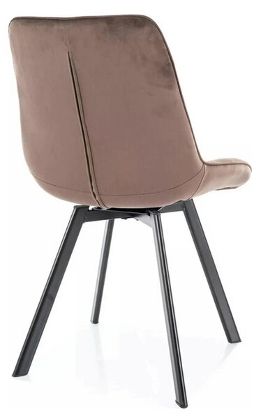 Scaun MONTI, cappuccino - Bluvel 38, stofa catifelata/metal, 51x60x88