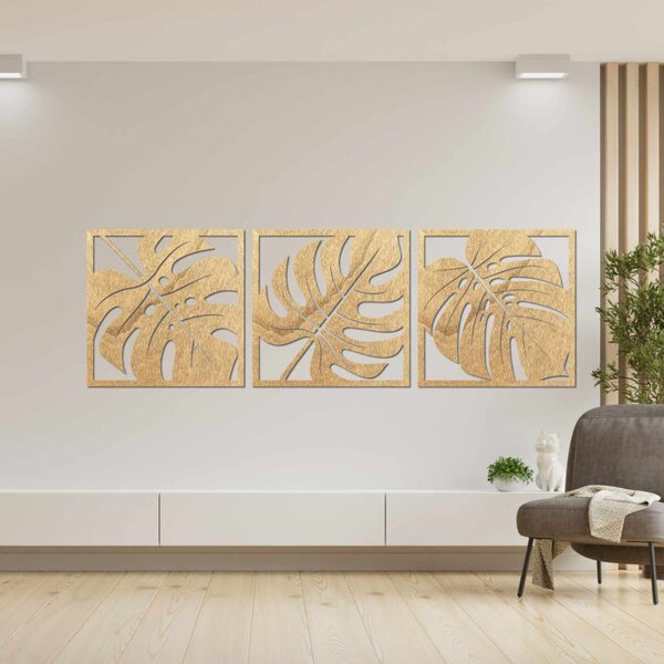 Decorațiune murală din lemn cu monstera | SALAS