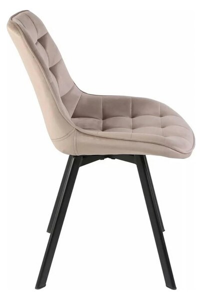 Scaun MONTI, bej inchis - Bluvel 40, stofa catifelata/metal, 51x60x88