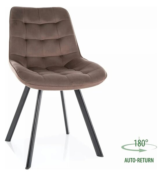 Scaun MONTI, cappuccino - Bluvel 38, stofa catifelata/metal, 51x60x88