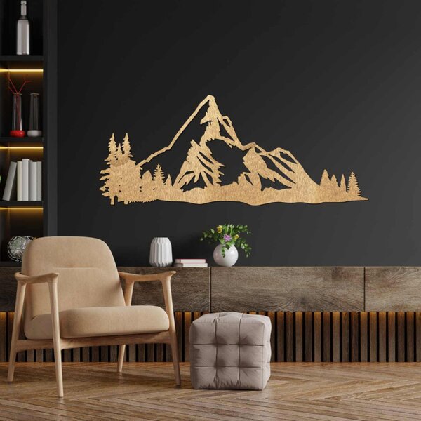 Decorațiune murală din lemn Munți Majestic - MAGNU