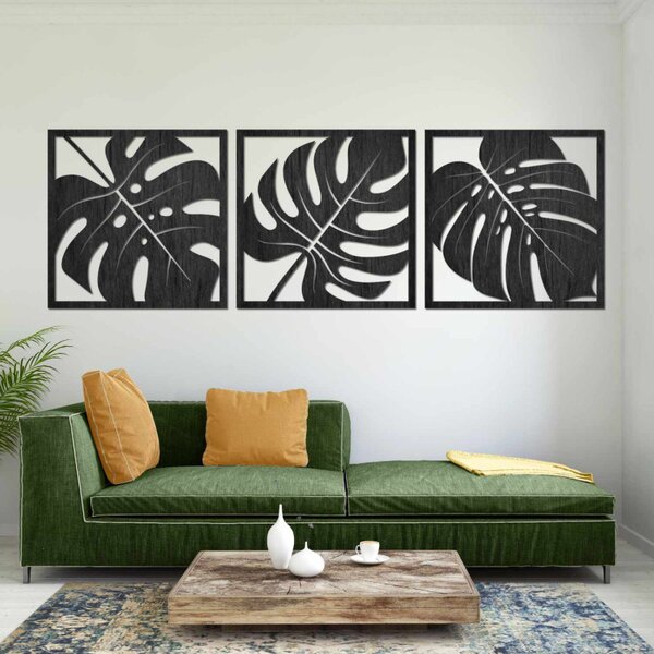 Decorațiune murală din lemn cu monstera | SALAS