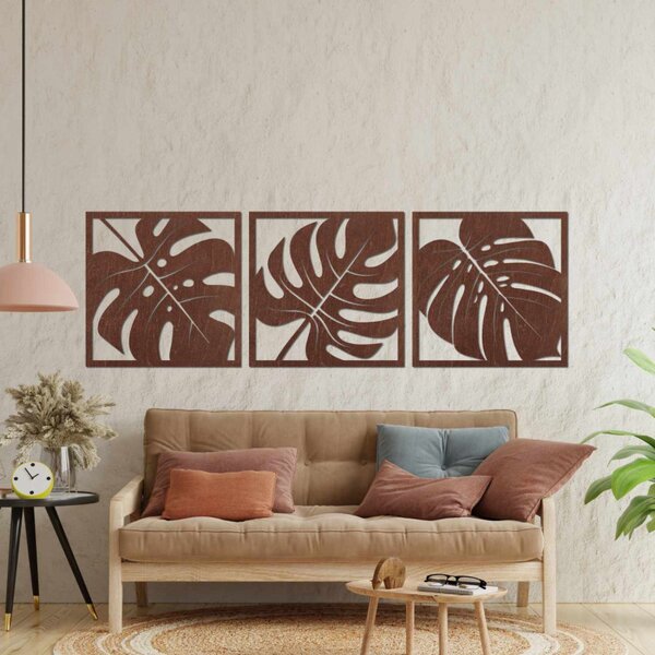 Decorațiune murală din lemn cu monstera | SALAS