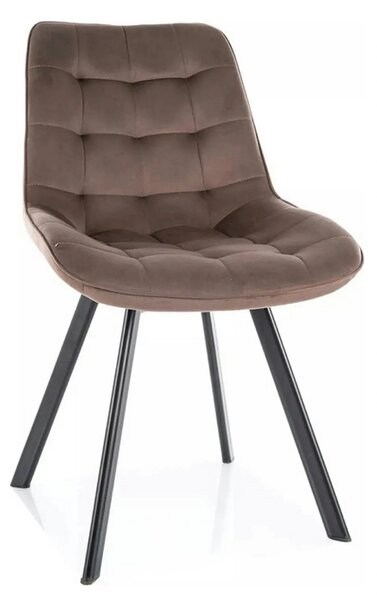 Scaun MONTI, cappuccino - Bluvel 38, stofa catifelata/metal, 51x60x88
