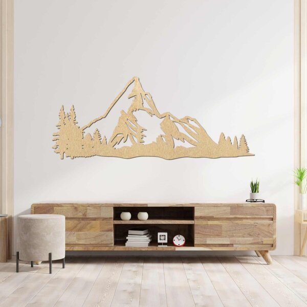 Decorațiune murală din lemn Munți Majestic - MAGNU