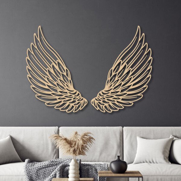 Decorațiune murală excepțională din lemn, aripi de înger | ANGELIC