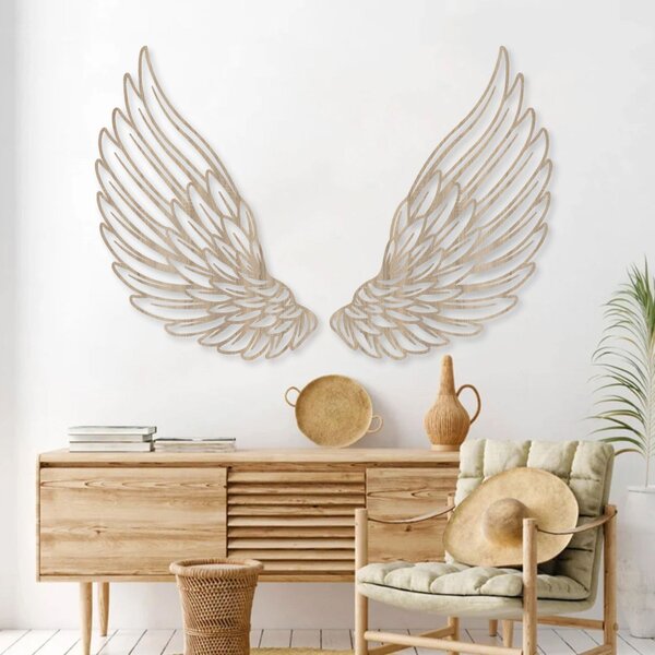 Decorațiune murală excepțională din lemn, aripi de înger | ANGELIC