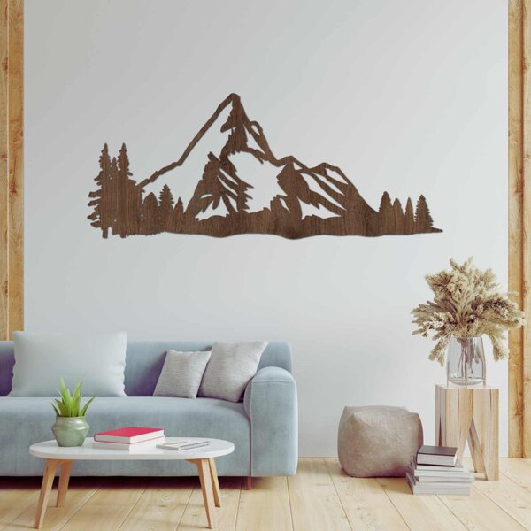 Pictură pe lemn Panoramă montană – Decorațiune murală modernă din lemn | TANA