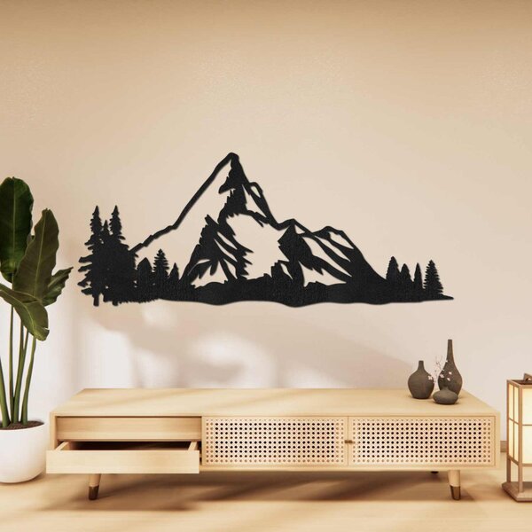 Pictură pe lemn Panoramă montană – Decorațiune murală modernă din lemn | TANA