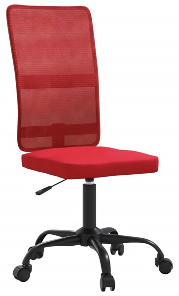 Scaun de birou reglabil în înălțime, roșu vin, plasă și textil