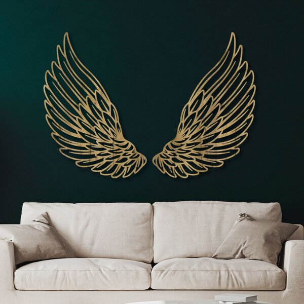 Decorațiune murală excepțională din lemn, aripi de înger | ANGELIC