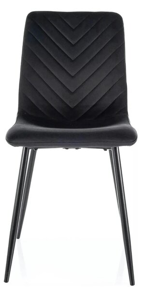 Scaun DAREN, negru - Bluvel 19, stofa catifelata/metal, 45x39x91 cm