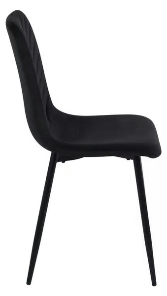 Scaun DAREN, negru - Bluvel 19, stofa catifelata/metal, 45x39x91 cm