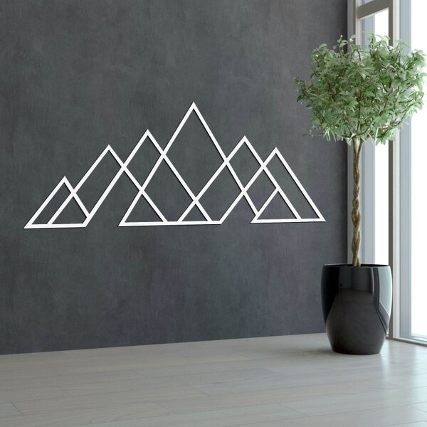 Pictură murală din lemn cu munți geometrici | APALATU