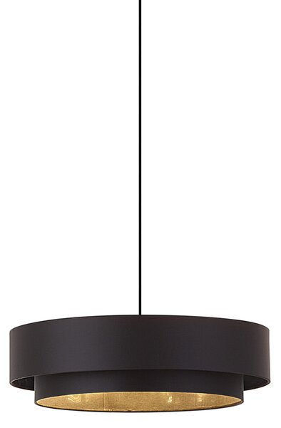 Lampă suspendată modernă neagră 50 cm 3 lumini - Drum Duo