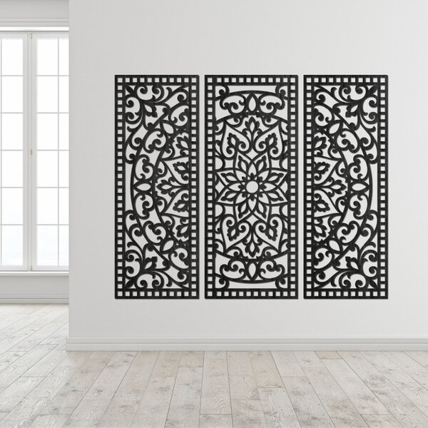 Panou mandala din trei piese pentru decorarea peretelui | AURELIA