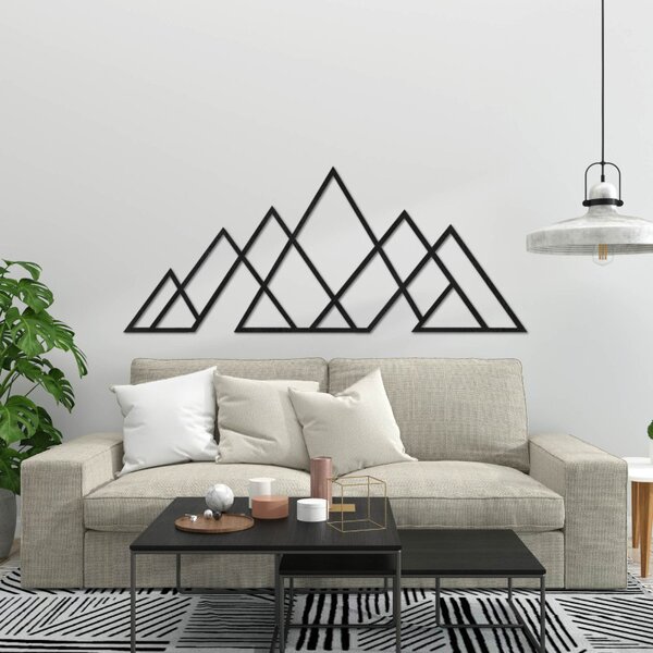 Pictură murală din lemn cu munți geometrici | APALATU