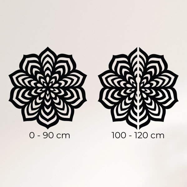 Decorațiune murală cu motiv mandala al unei flori înflorite - NIOS