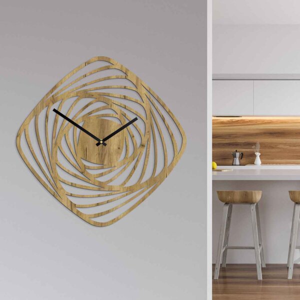 Ceas de perete modern din lemn | SPIRAL