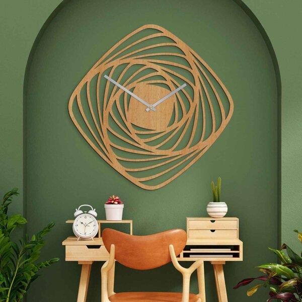 Ceas de perete modern din lemn | SPIRAL