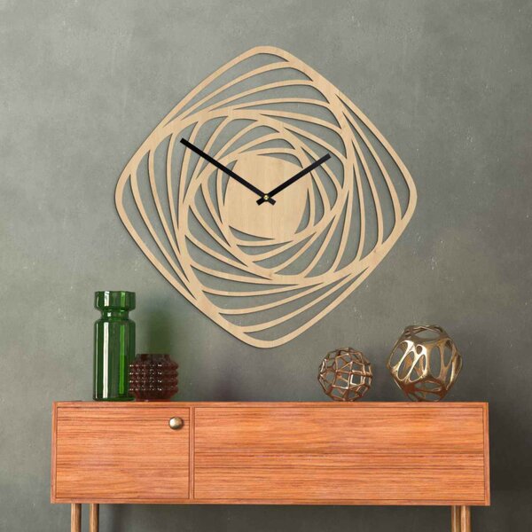 Ceas de perete modern din lemn | SPIRAL