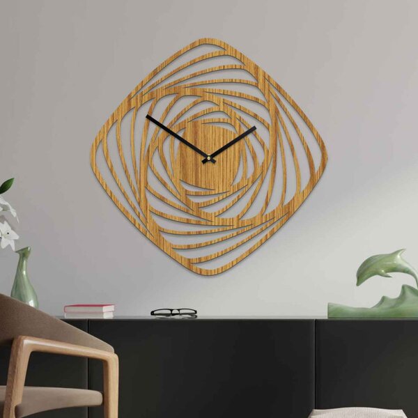 Ceas de perete modern din lemn | SPIRAL