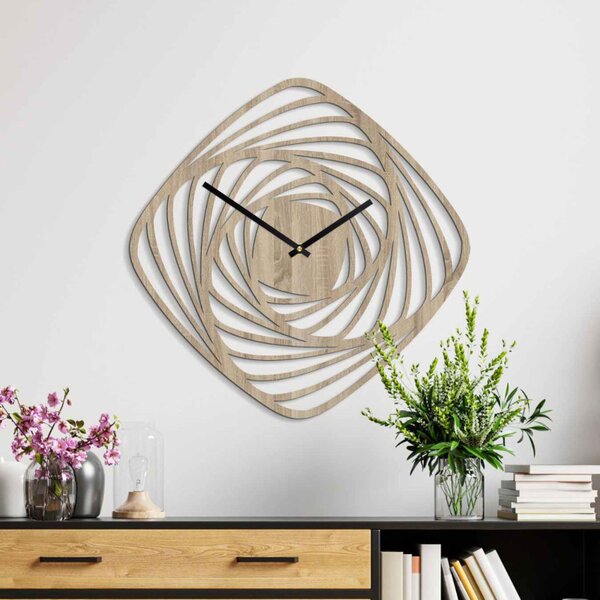 Ceas de perete modern din lemn | SPIRAL