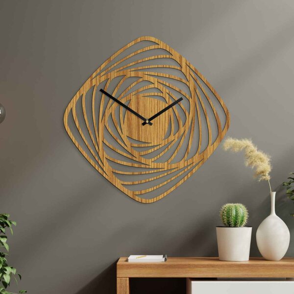 Ceas de perete modern din lemn | SPIRAL