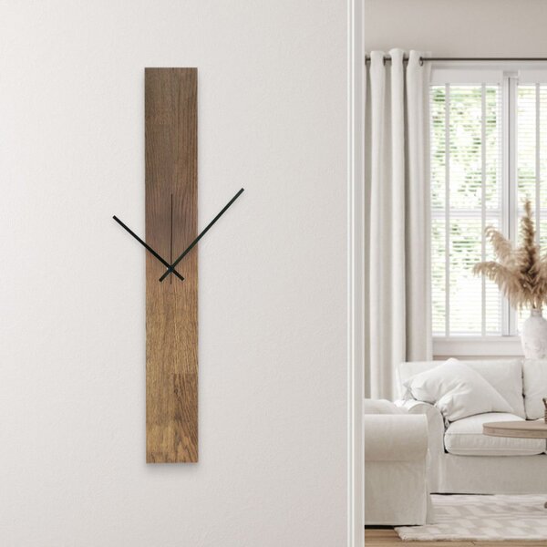 Ceas de perete elegant din lemn, design negru - TERRA