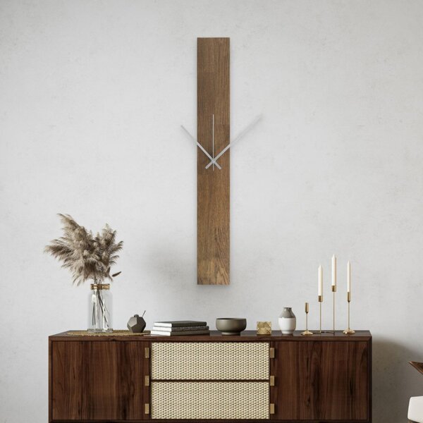 Ceas de perete elegant din lemn, design negru - TERRA
