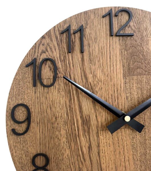 Ceas de perete minimalist din lemn de stejar - VBIT