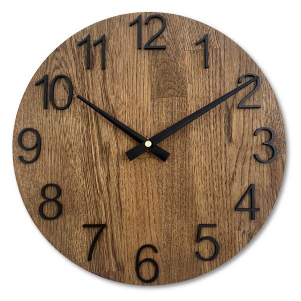 Ceas de perete minimalist din lemn de stejar - VBIT