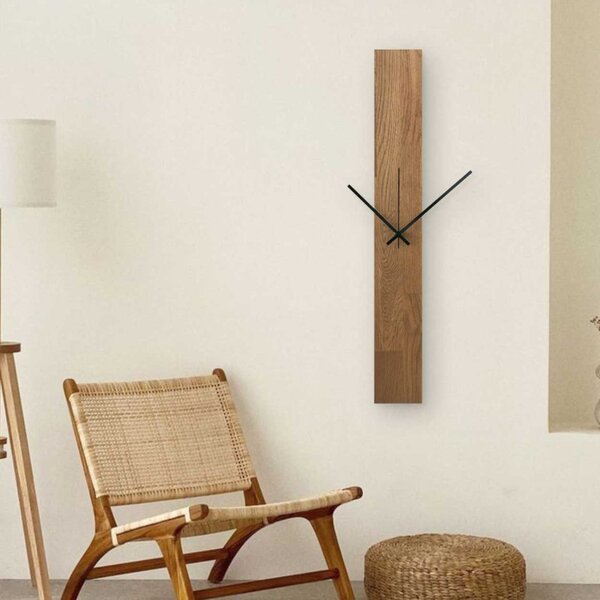 Ceas de perete din lemn de stejar, design modern - TKOI