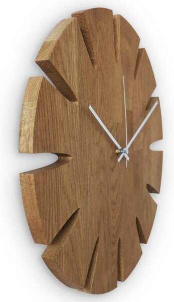 Ceas de perete din lemn - design elegant pentru sufragerie - KUGUMA