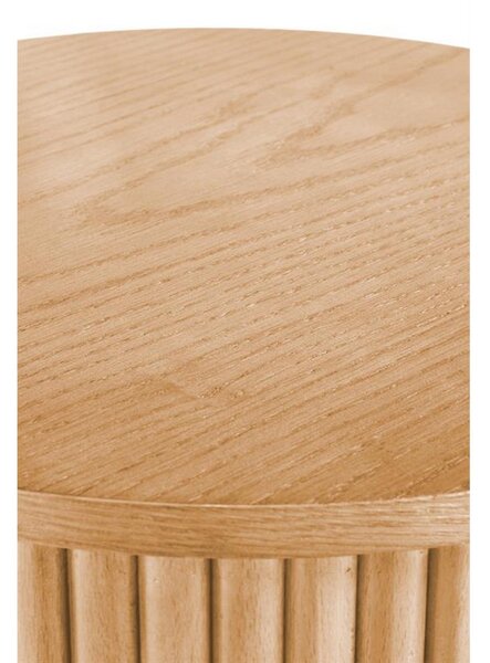 Masuta mica cafea rotunda din lemn Woody S, 40x50 cm