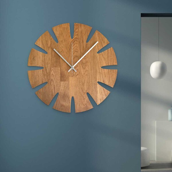 Ceas de perete din lemn - design elegant pentru sufragerie - KUGUMA