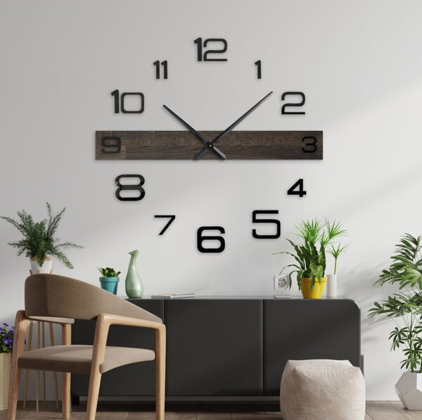 Ceas de perete elegant și minimalist din lemn de stejar - POPOKLES