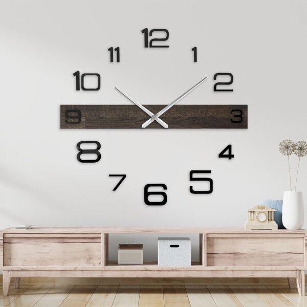 Ceas de perete elegant și minimalist din lemn de stejar - POPOKLES