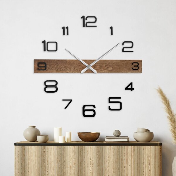 Ceas rustic din stejar cu cifre – stil scandinav | HOPLOK