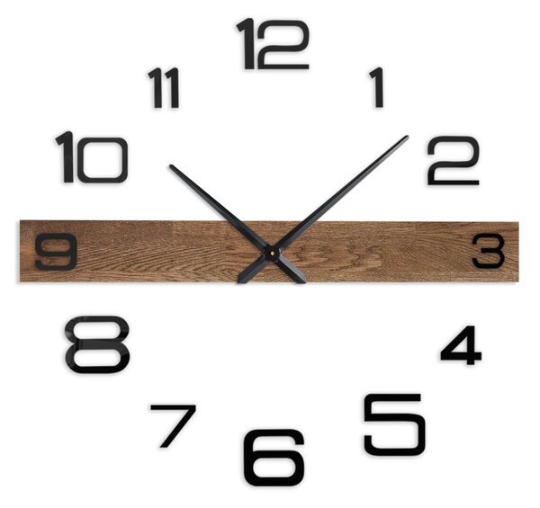 Ceas rustic din stejar cu cifre – stil scandinav | HOPLOK