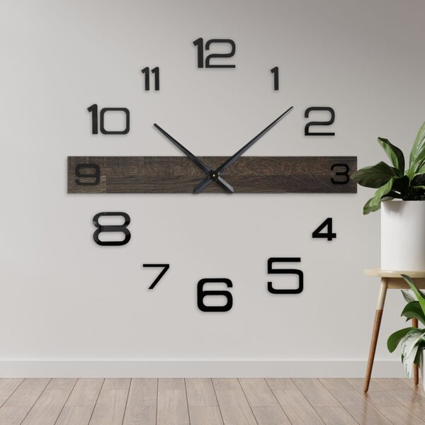 Ceas de perete elegant și minimalist din lemn de stejar - POPOKLES