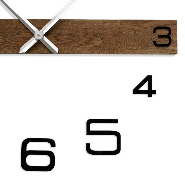 Ceas rustic din stejar cu cifre – stil scandinav | HOPLOK