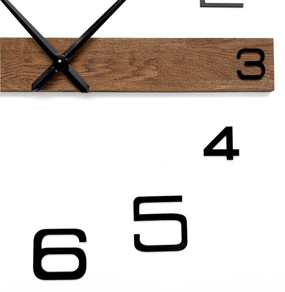 Ceas rustic din stejar cu cifre – stil scandinav | HOPLOK